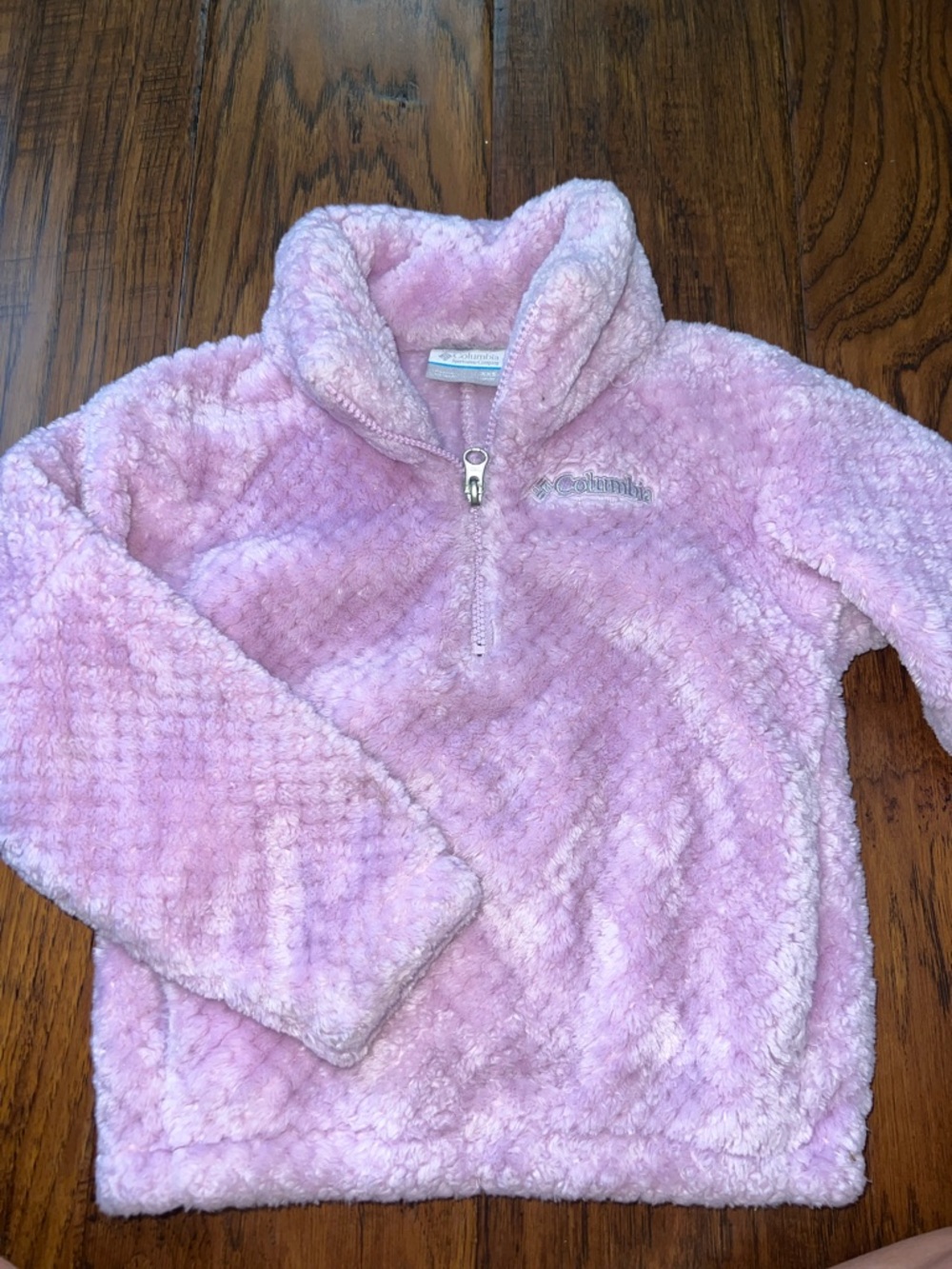 Columbia Light Pink Plush Half-Zip Kids Fleece Pullover